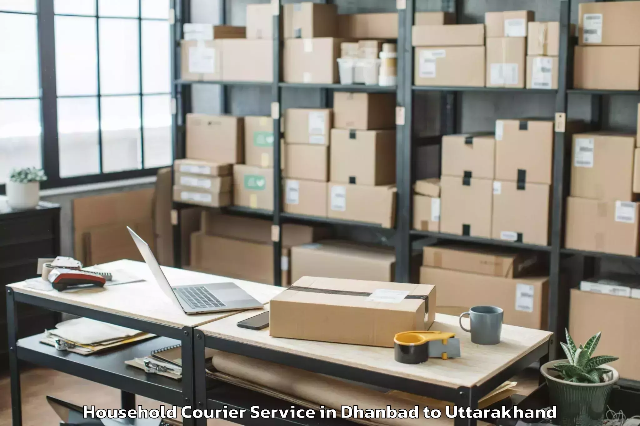 Top Dhanbad to Kichha Household Courier Available